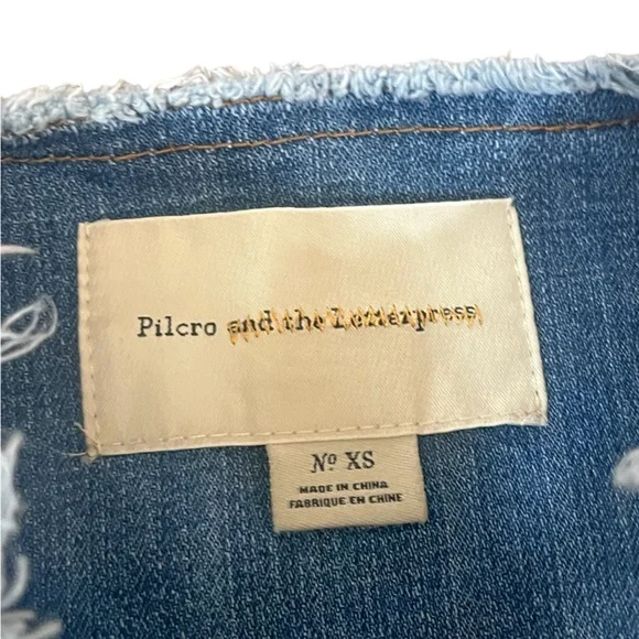 Anthropologie Pilcro And The Letterpress Denim Flounced Ruffle Jacket - Picture 8 of 9